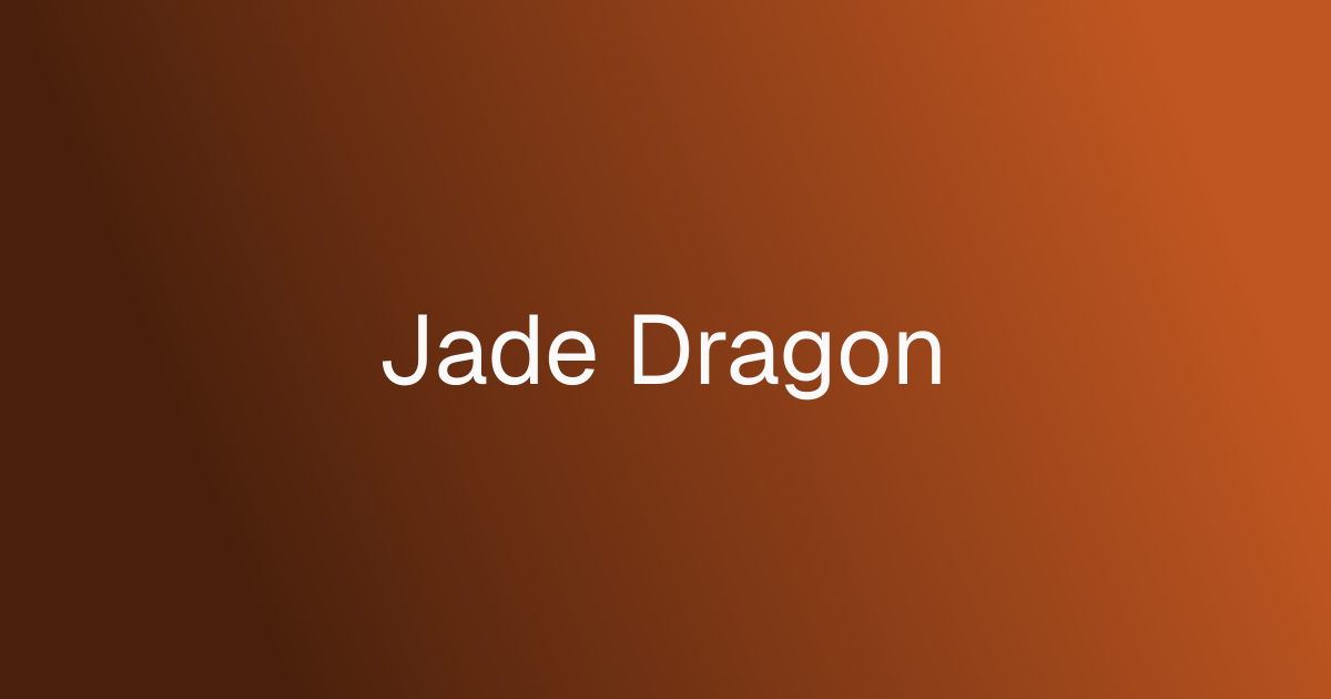 Jade Dragon cover